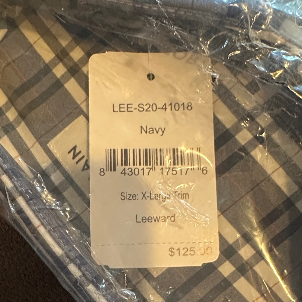 Mizzen+Main Blue and White Plaid Dress Shirt - Picture 2 of 5